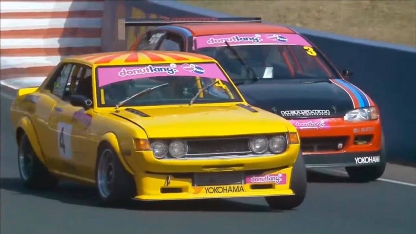 Watch This Monster EG Honda Civic Hatch Battle a Holden Commodore and A20 Celica at Bathurst