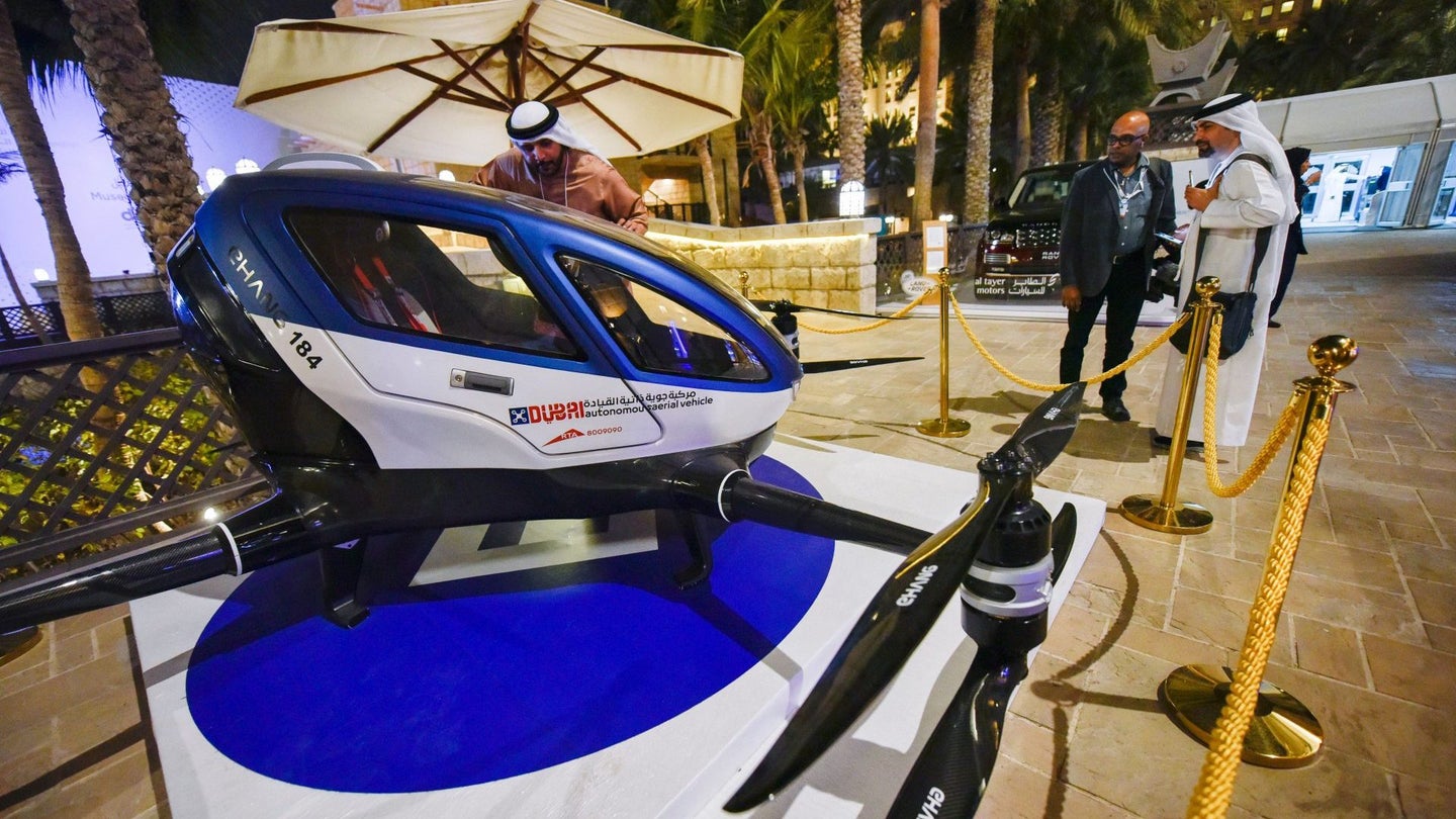 EHang’s Autonomous Taxi Drone Will Take to Dubai’s Skies This Summer
