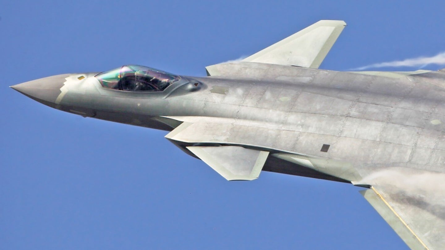 China&#8217;s J-20 Stealth Fighter Photographed Toting Massive External Fuel Tanks