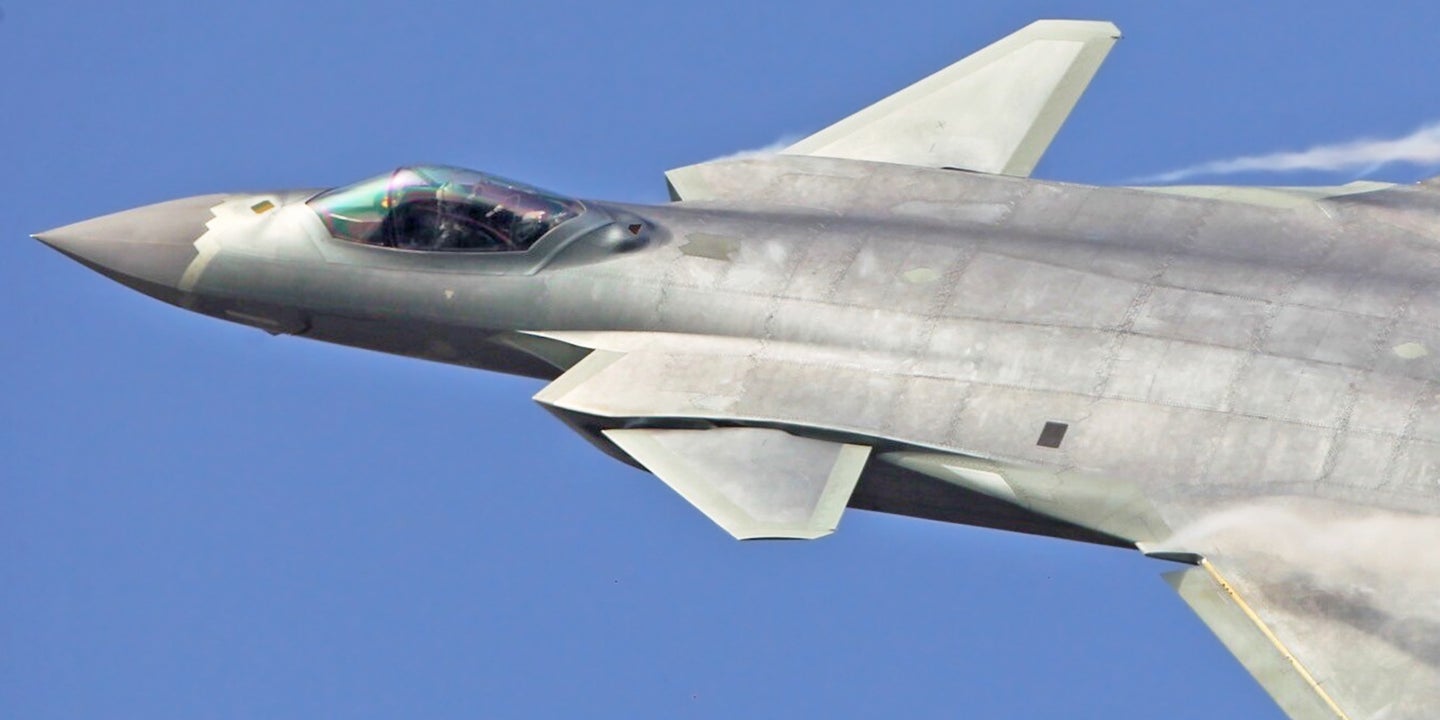 China&#8217;s J-20 Stealth Fighter Photographed Toting Massive External Fuel Tanks