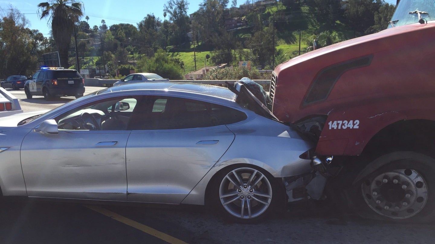 We Talked To The Tesla Model S Driver Rear-Ended By A 40-Ton Semi
