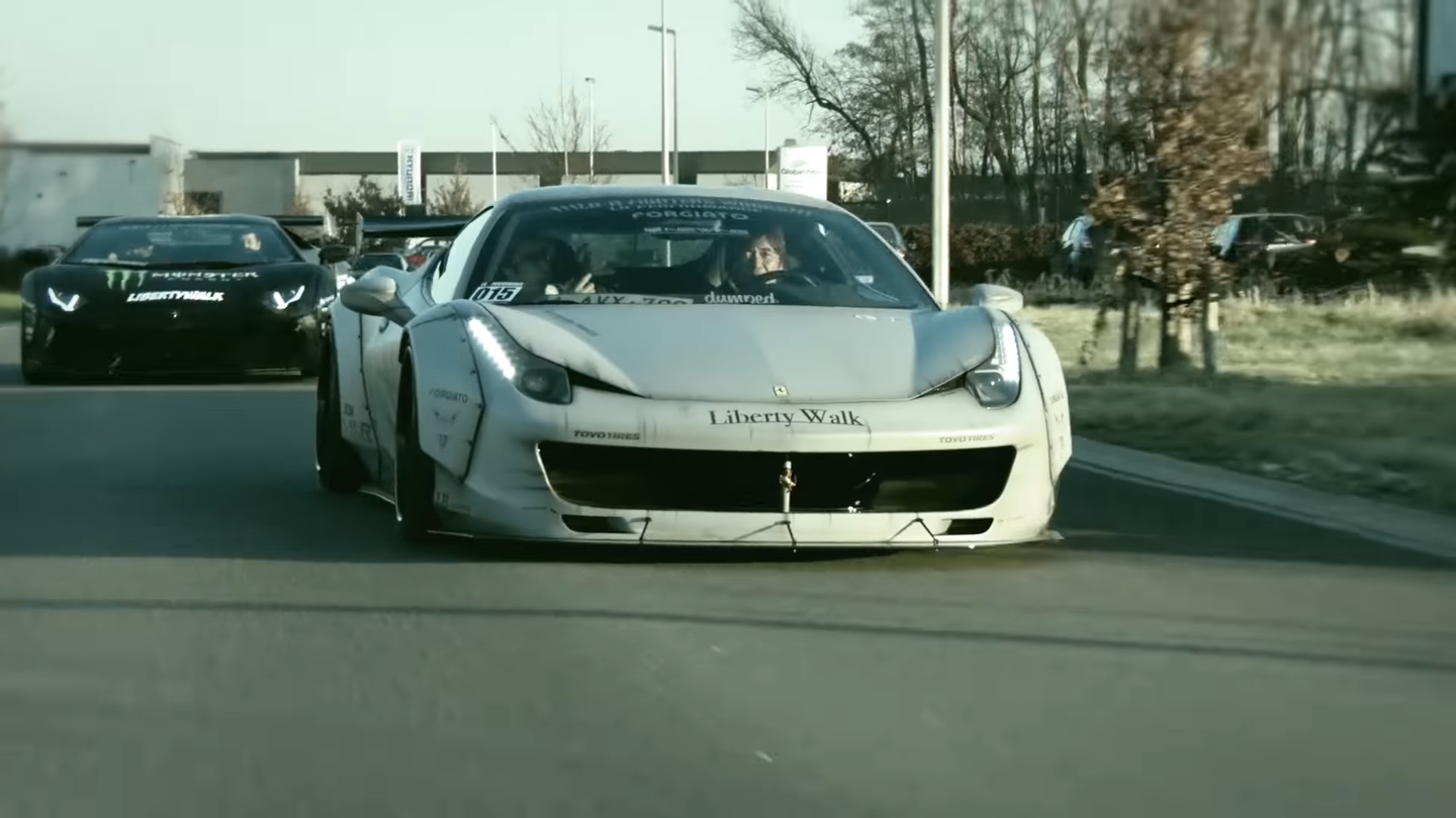 Liberty Walk Shows Off Its Wide Body Ferrari And Lamborghini In Germany