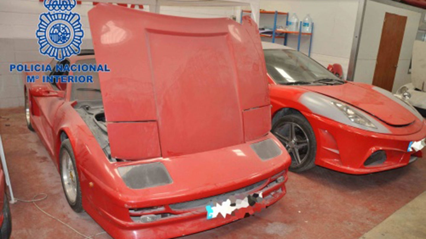 Spanish Police Break Up Counterfeit Supercar Ring Building Fake Ferraris and Lamborghinis