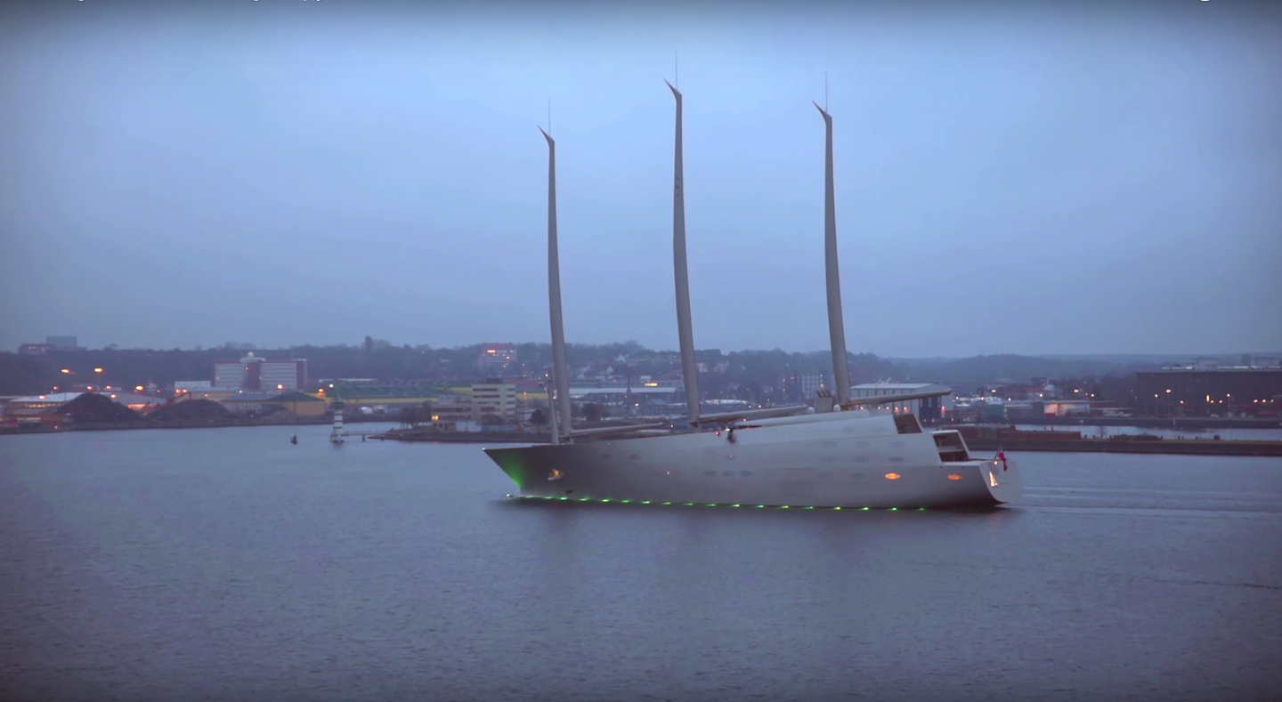 This $450 Million Luxury Sailing Yacht Has Carbon Fiber Masts and Bulletproof Glass