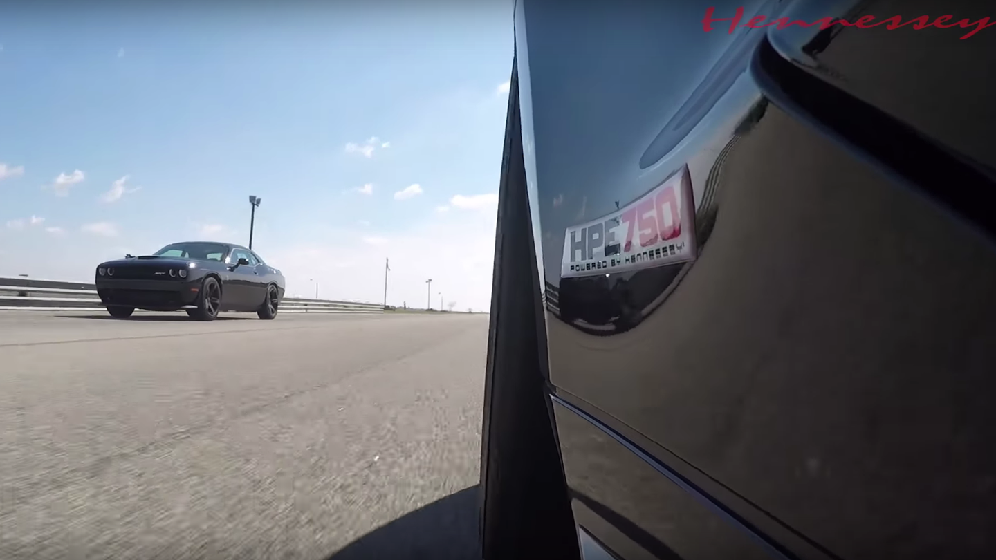 Watch This Hennessey Camaro ZL1 Whip a Dodge Challenger Hellcat in a Race