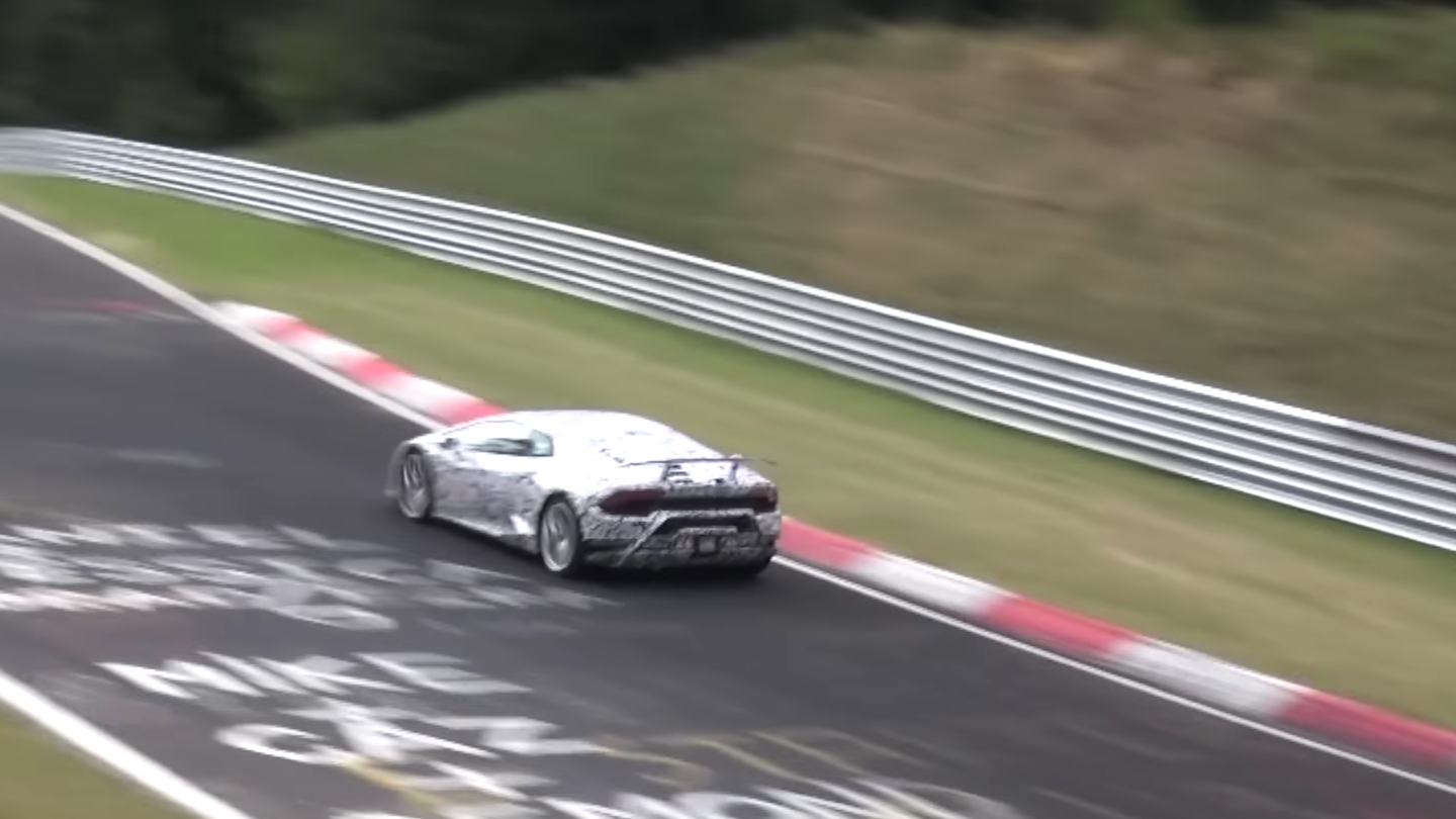 Watch the Lamborghini Huracan Performante Run Hot Around the Nurburgring