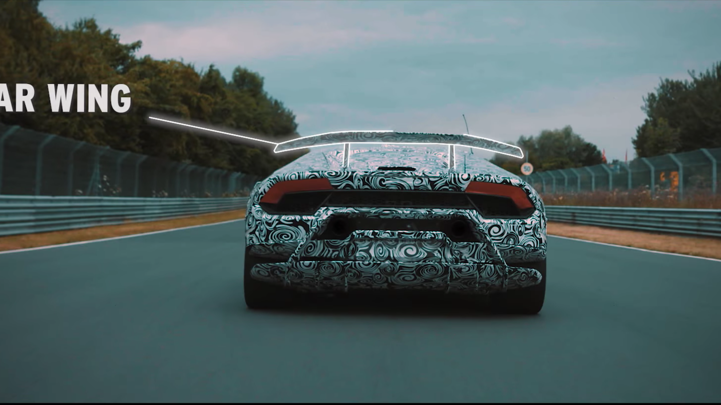 Lamborghini Teases the Huracan Performante’s Aero System