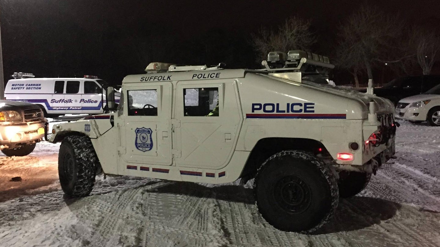 Long Island&#8217;s Suffolk County Police Pull Out the Humvees for Blizzards