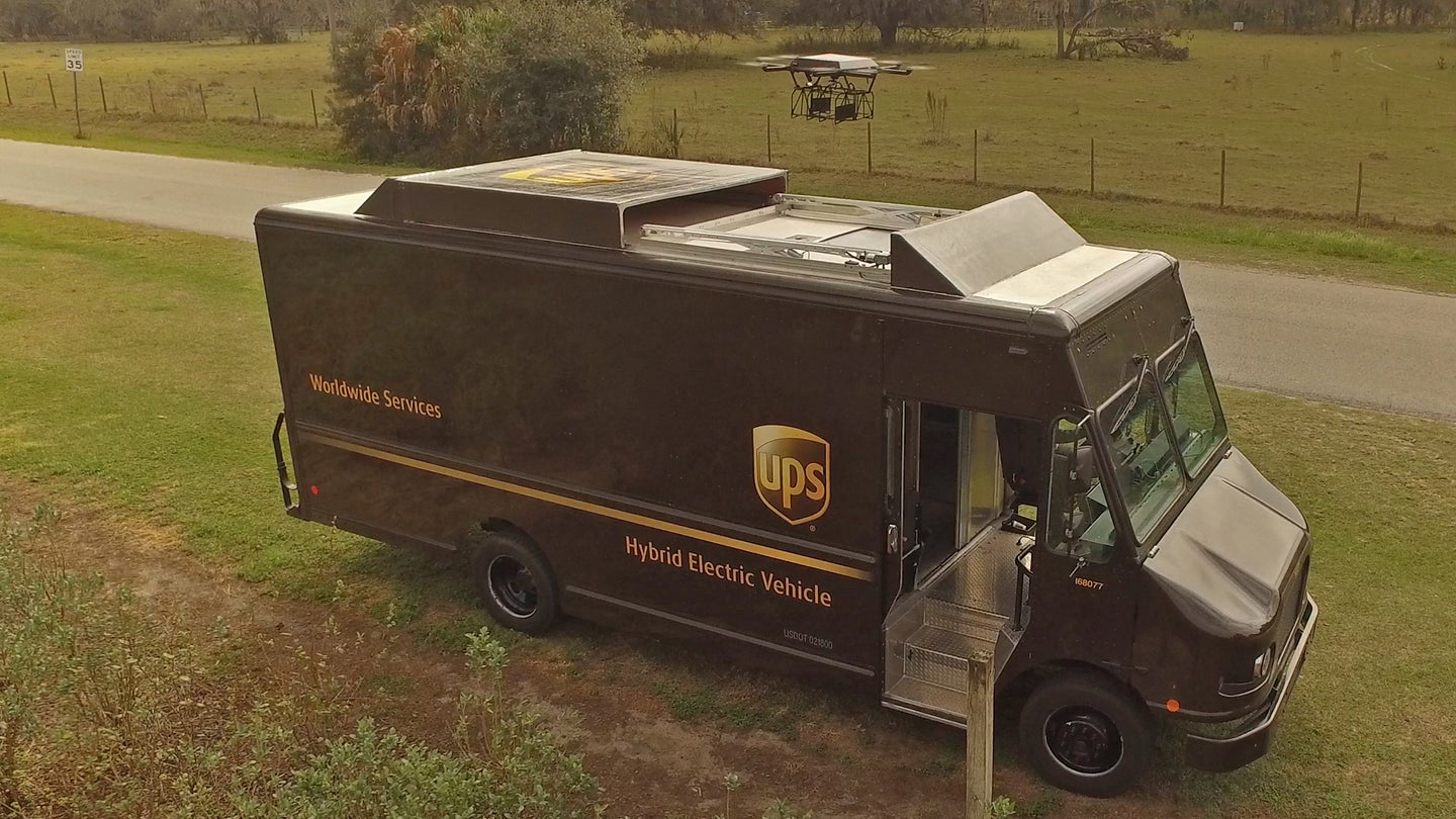 UPS Now Launching Delivery Drones from Its Brown Vans