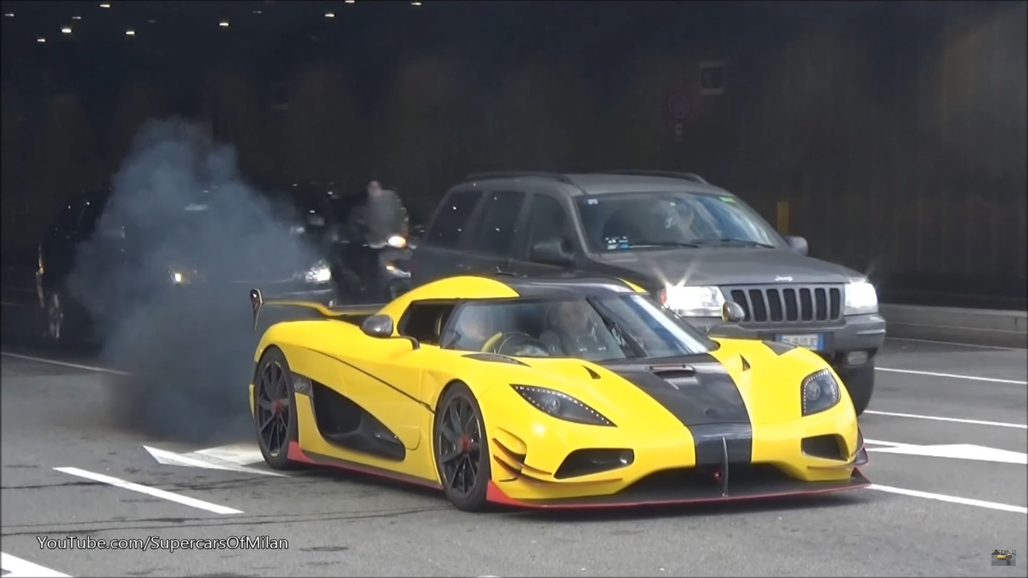 Video: Koenigsegg Agera RS ML Has Engine Problems in Milan