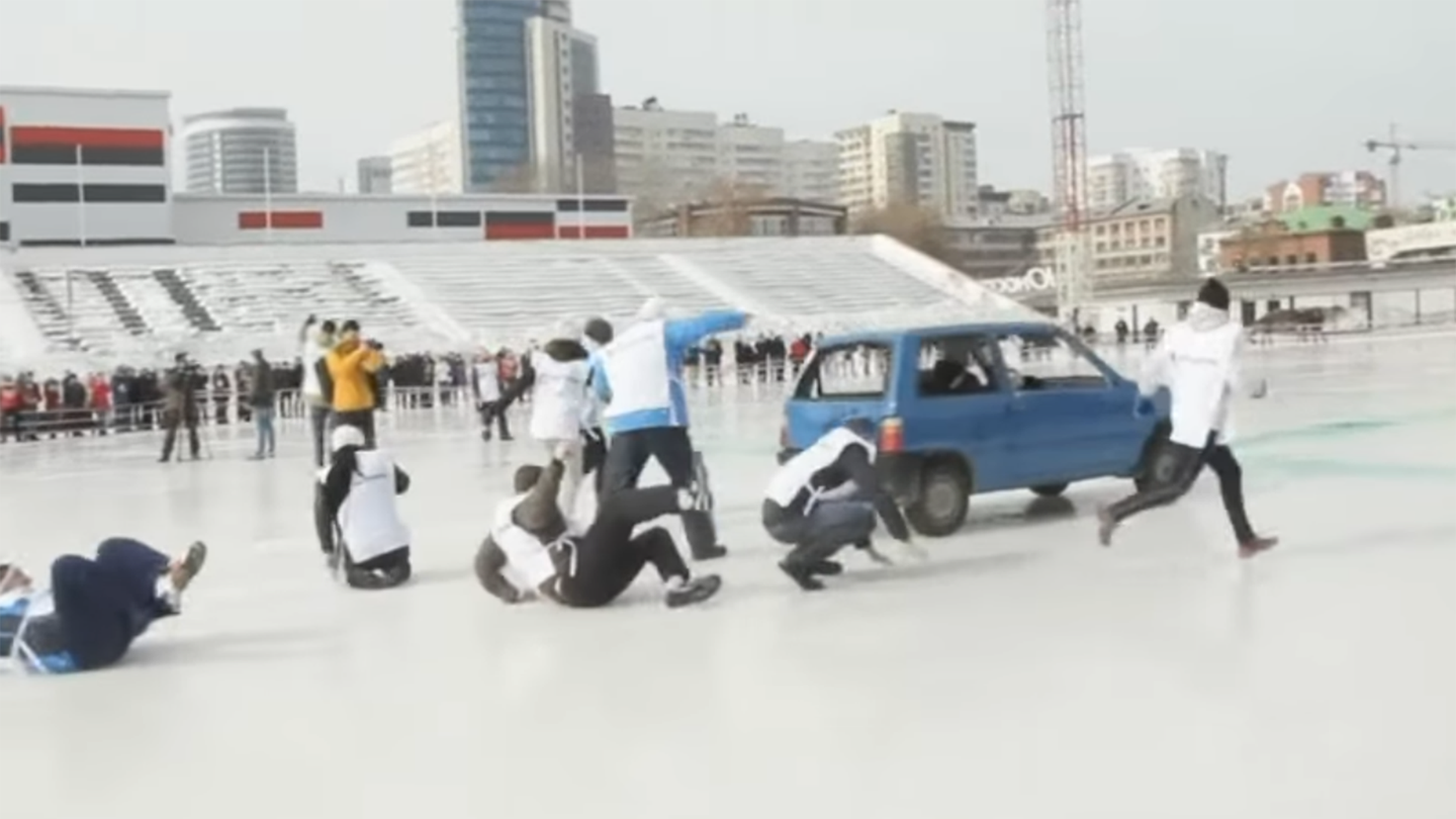 Russians Invent Car Curling, the Next Great Olympic Sport