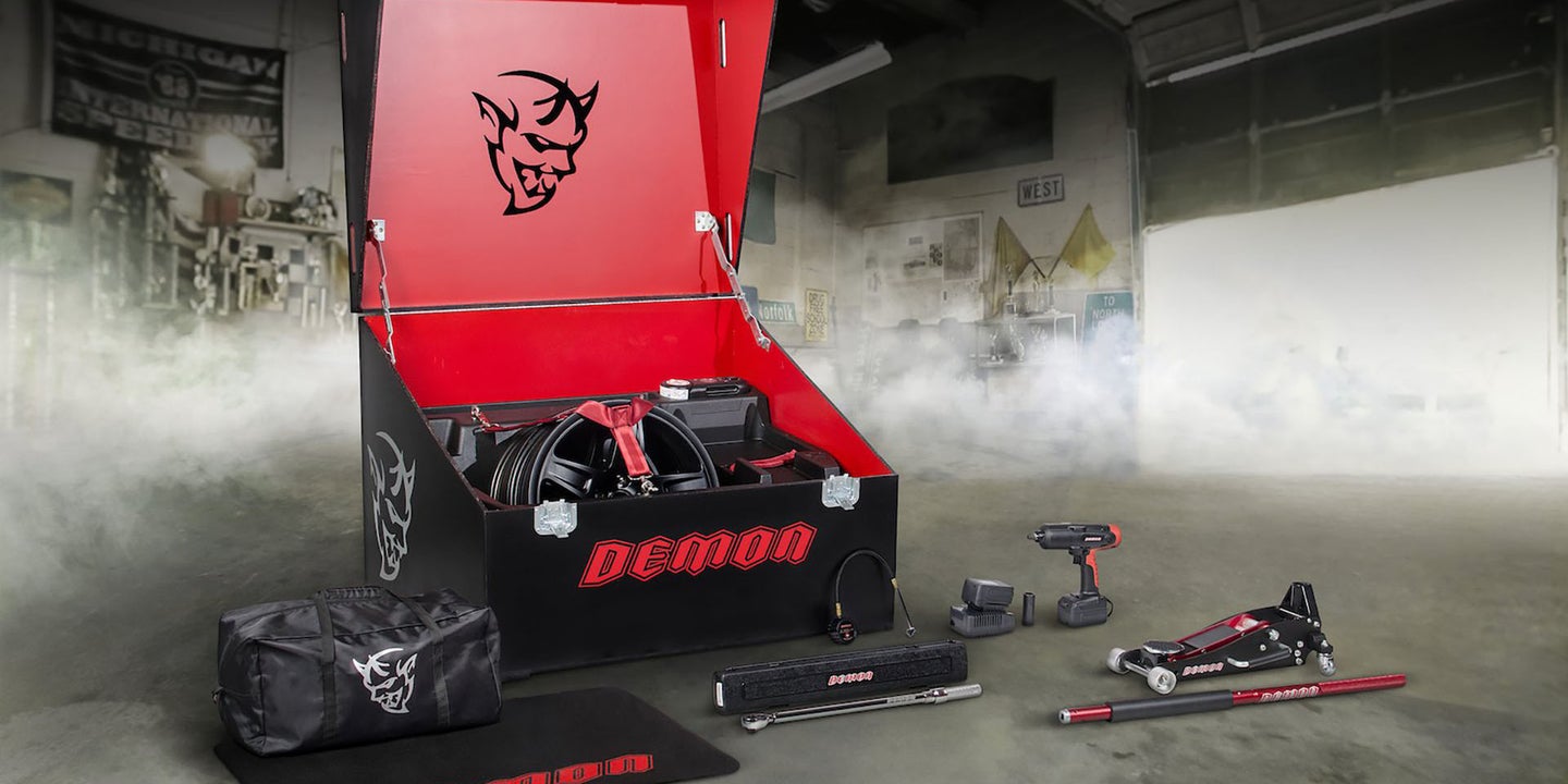 Dodge Challenger SRT Demon Crate Holds Tools to Prep for the Track