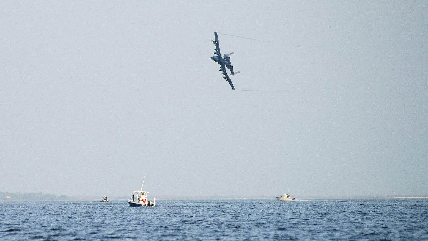 A-10 Warthogs Practice Blasting Swarms of Small Boats