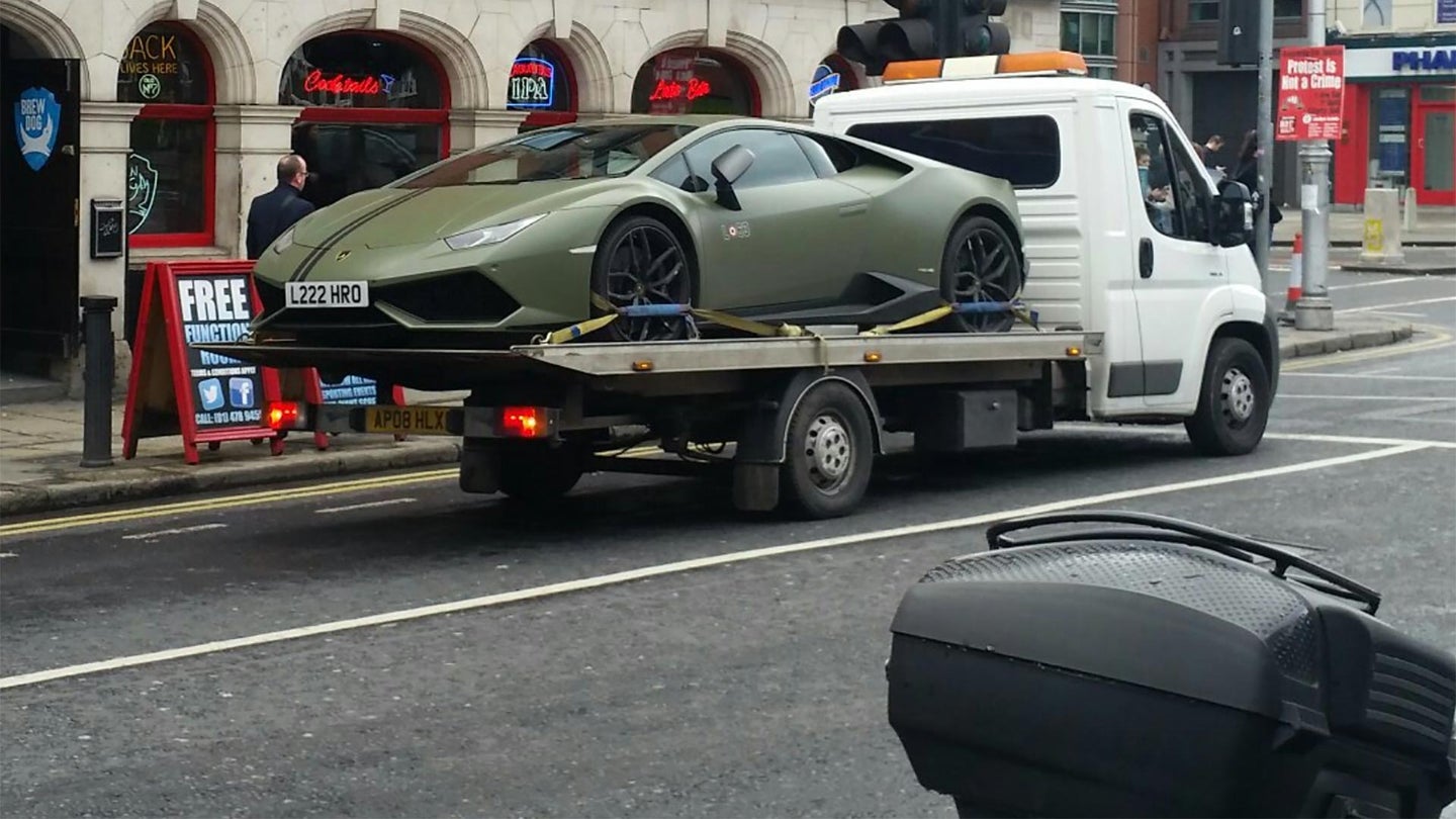 Was Conor McGregor’s Lamborghini Huracan Avio Towed in Dublin?