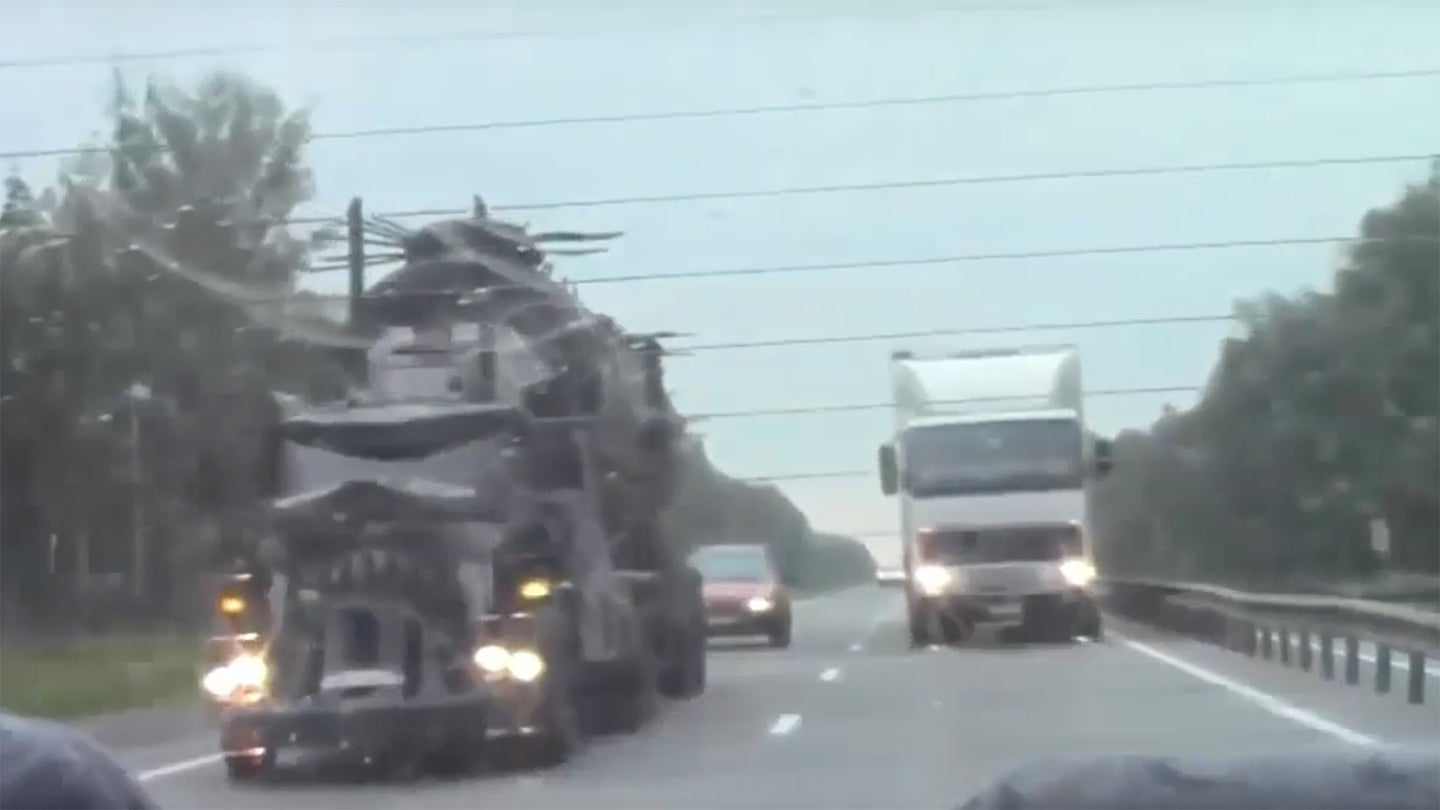 Watch a Mad Max-Like War Rig Roll Down A European Highway