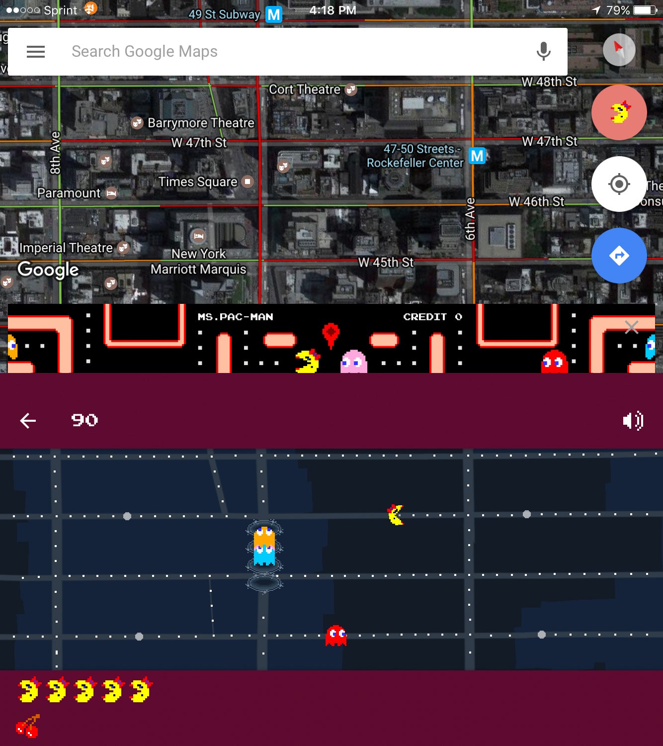 You Can Play Ms. Pac-Man On Google Maps