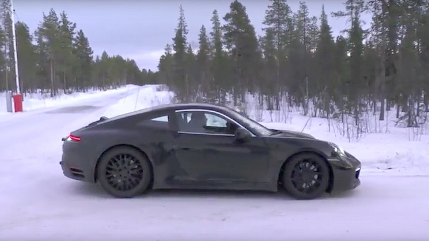 Next Porsche 911 Caught Winter Testing in Europe