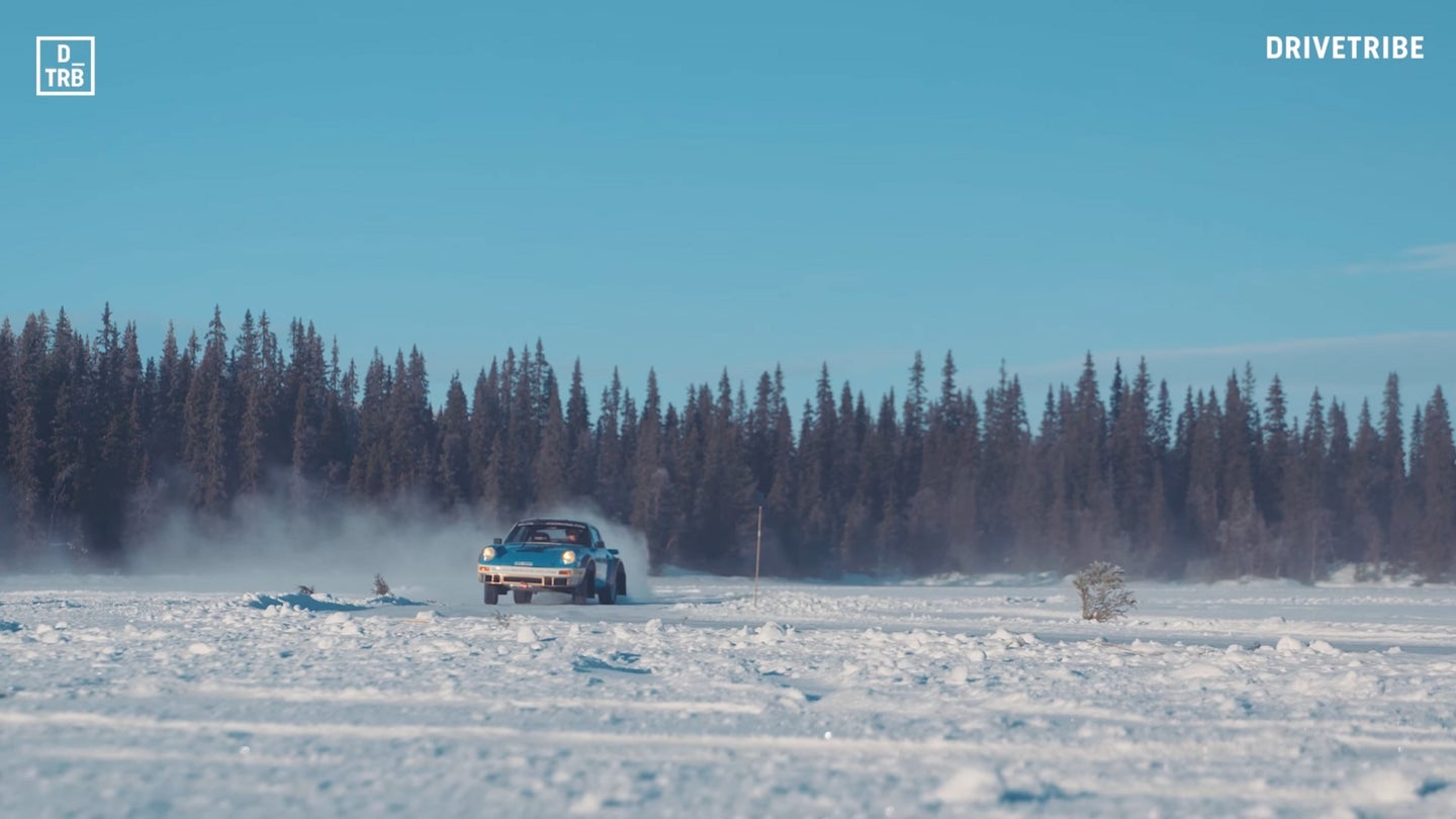 This Swedish Ice Driving School Uses Aircooled Porsches