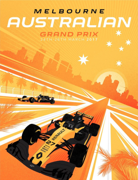 Renault's 2016 Australian Grand Prix poster