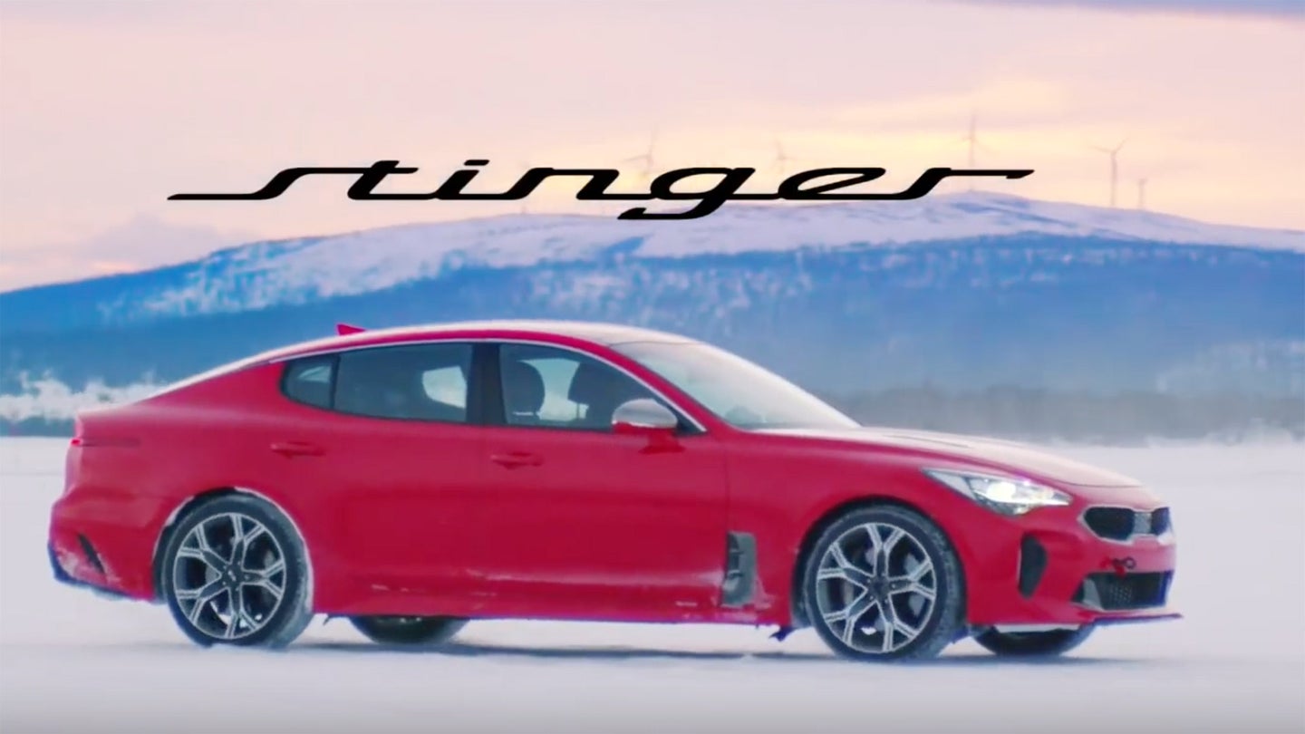 Kia Releases Video A Stinger Drifting During Winter Testing