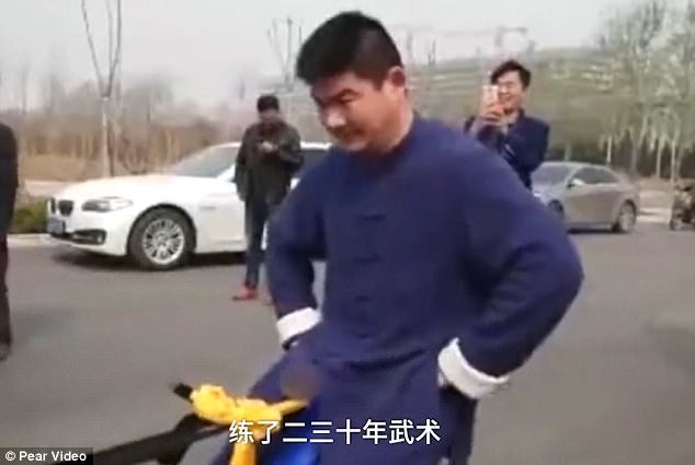 Watch a Kung Fu Master Pull Seven Audis with His Testes