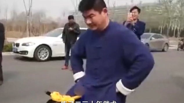 Watch a Kung Fu Master Pull Seven Audis with His Testes
