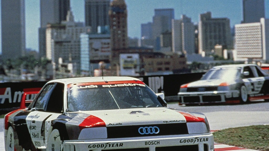 Watch the Audi 90 IMSA GTO Spit Flames All Over The Track