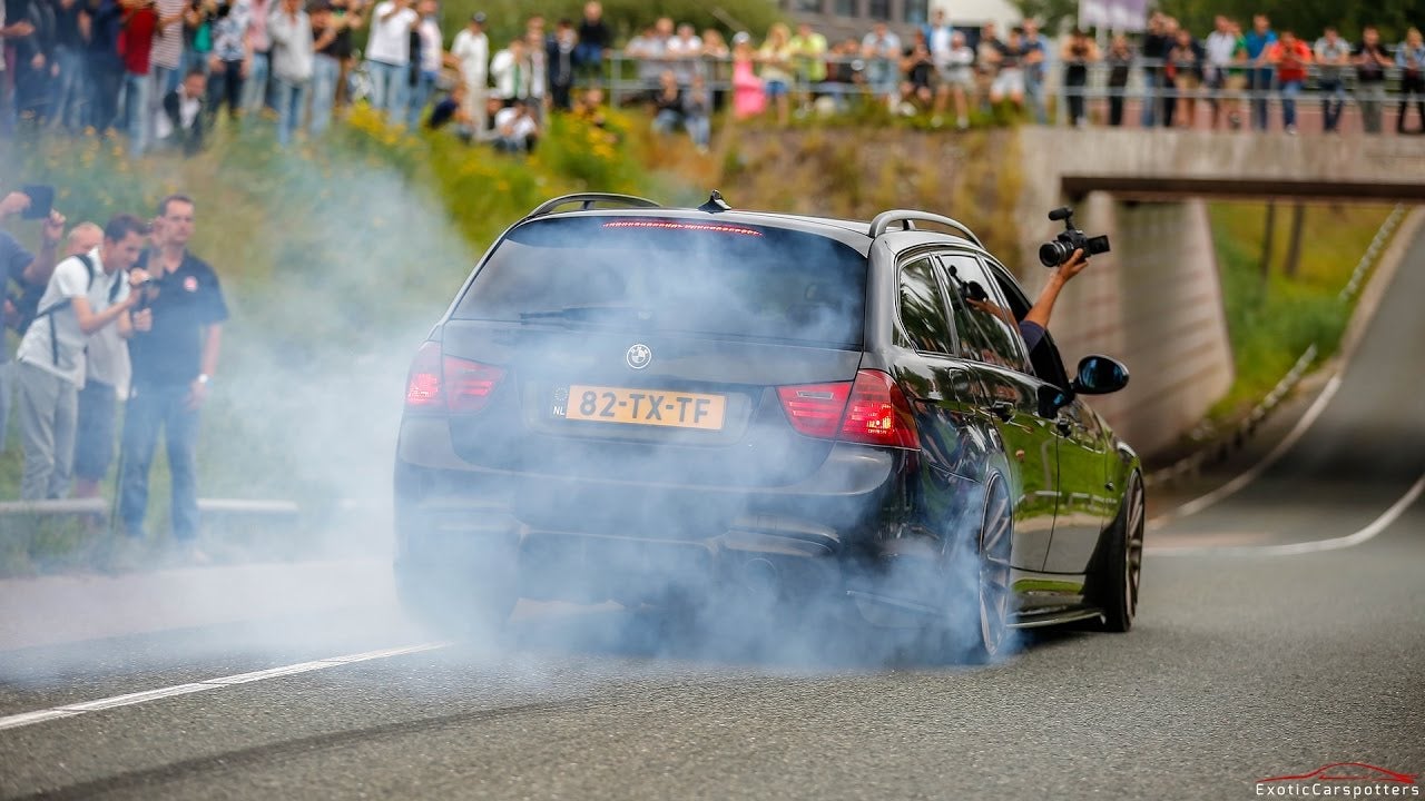 Watch A 900 Horsepower BMW 335i Wagon Shred Tires in This Clip