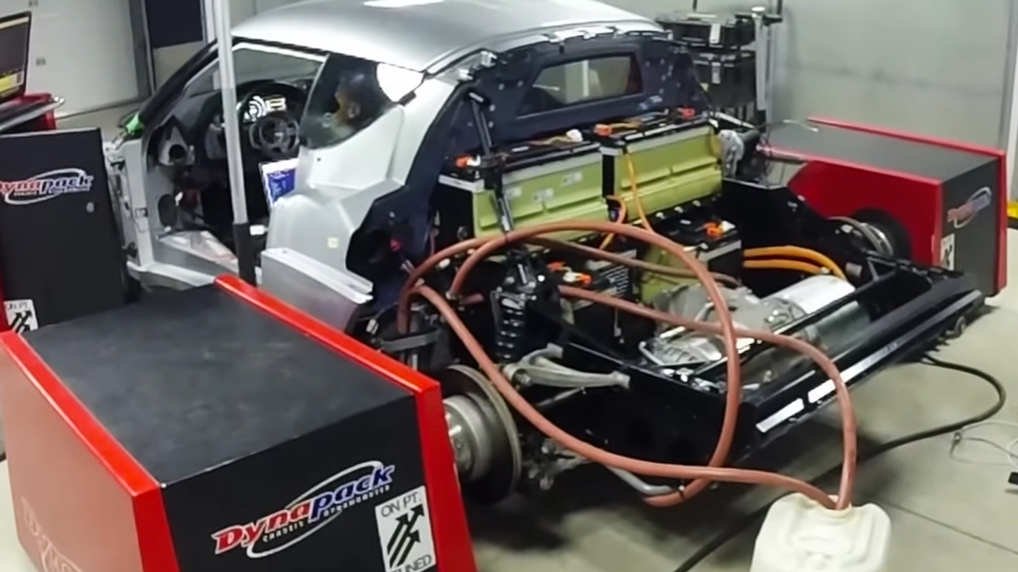 Watch This Tesla-Lotus-Chevy Volt Electric Car Chimera Max Out a Dyno