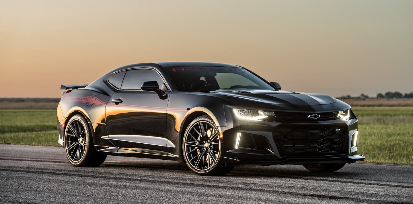 Watch Hennessey&#8217;s 1,000-HP Chevy Camaro ZL1 &#8220;The Exorcist&#8221; Do an Insane Burnout