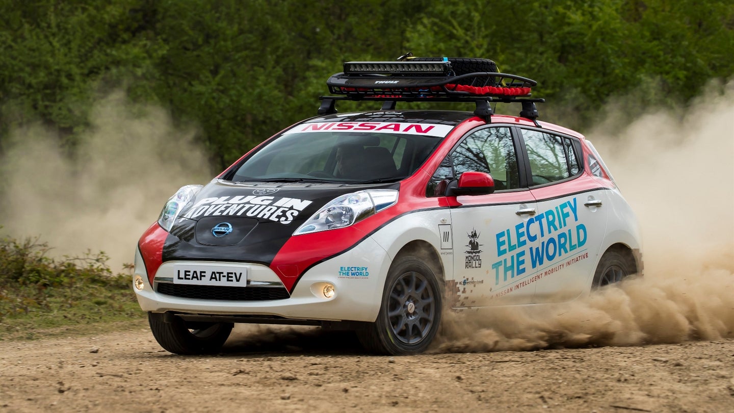 Watch This Nissan Leaf Rally Car Display its Off-Road Chops