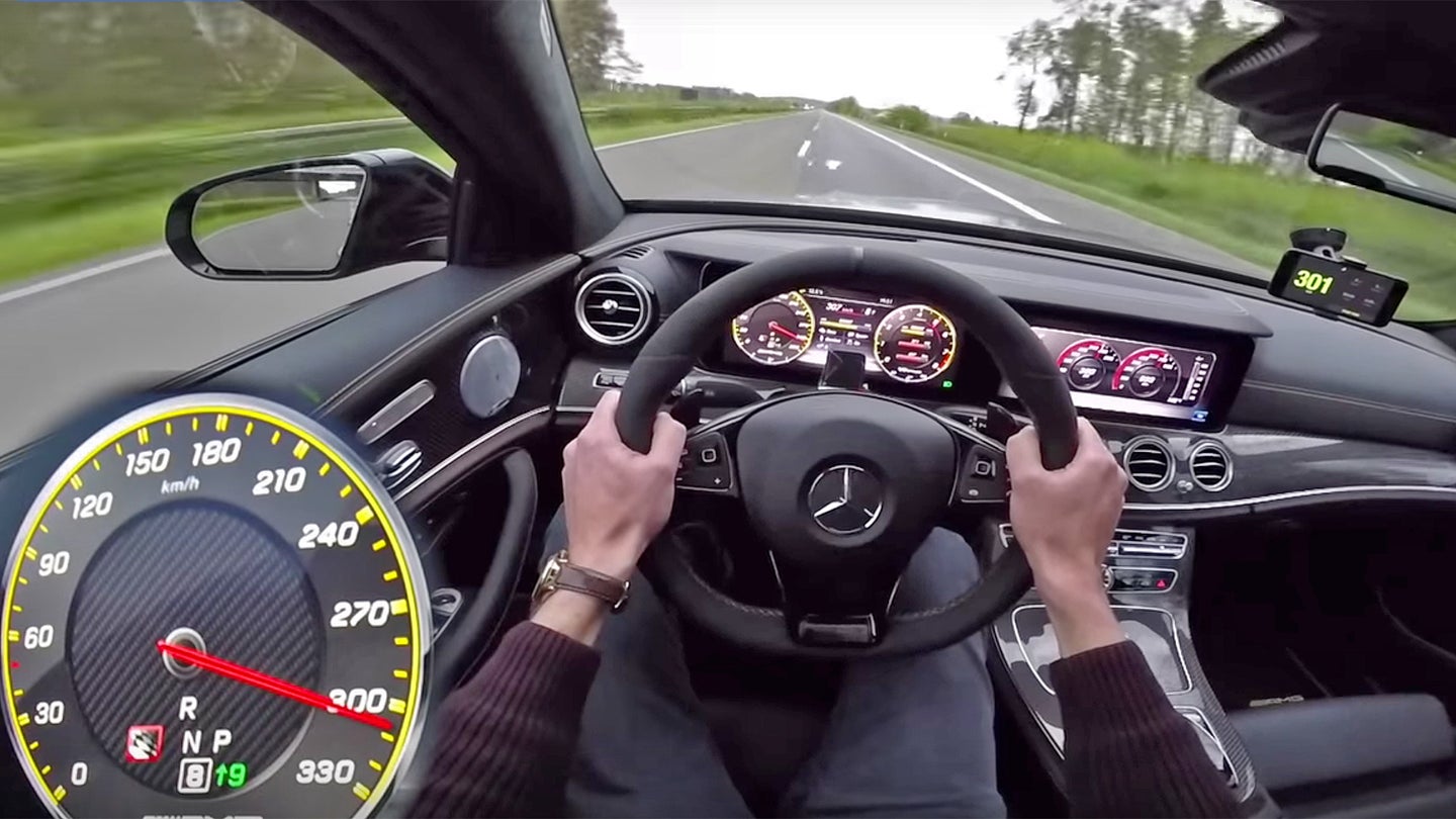 See What It’s Like to Hit 190 MPH in a Mercedes-AMG E63