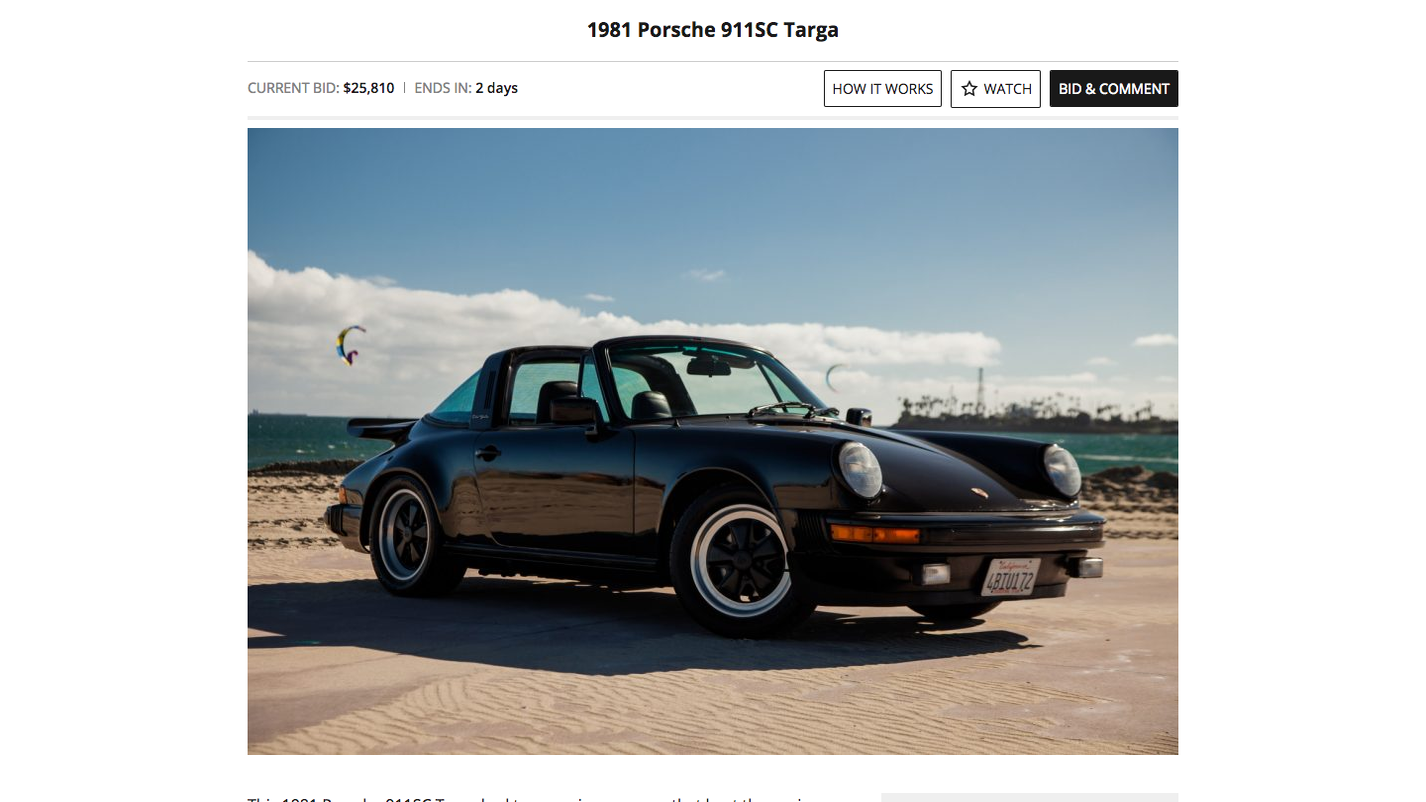 There&#8217;s a 202,000 Mile Air-Cooled Porsche Targa on Bring a Trailer