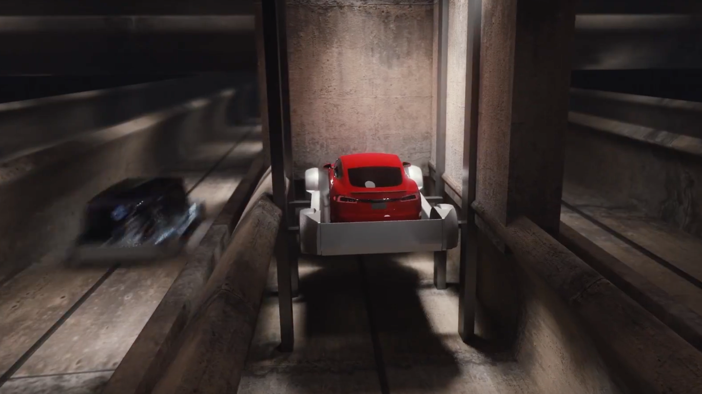 Watch Elon Musk&#8217;s Boring Company Test Its Car Elevator
