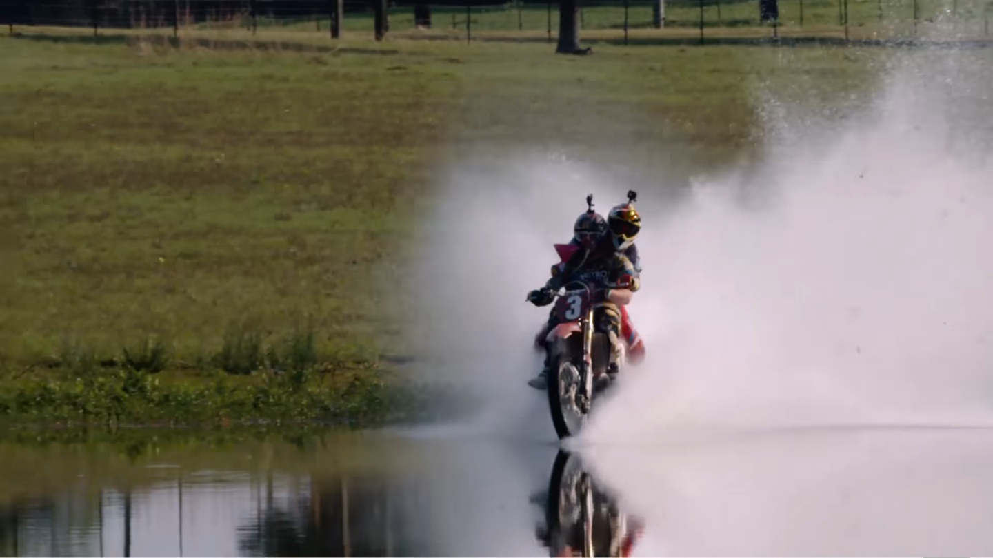 Watch Travis Pastrana Ride a Motorcycle Across a Pond to Celebrate His Motocross Return