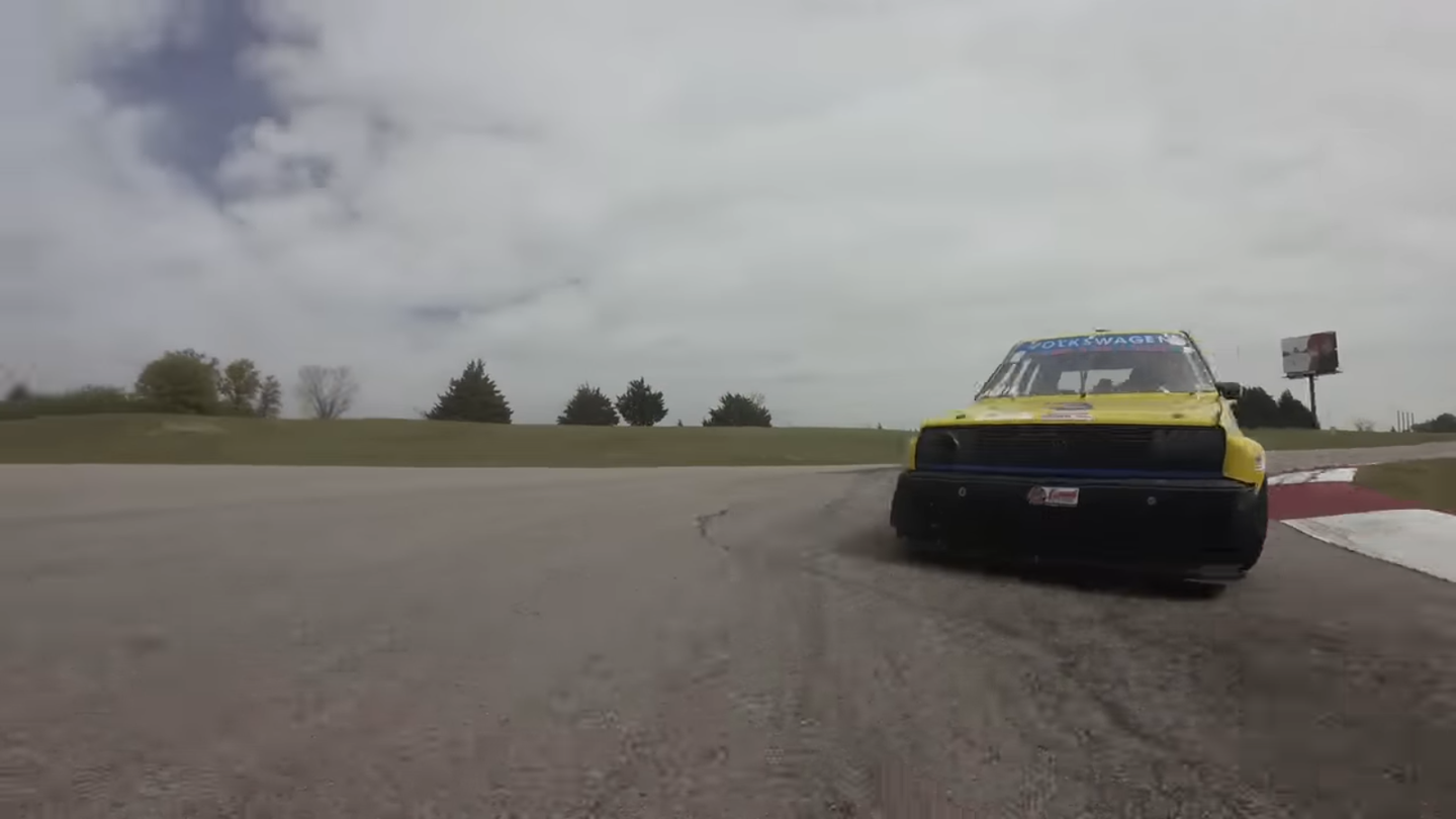 Watch This Volkswagen Golf Fly Off Track Due To Brake Failure