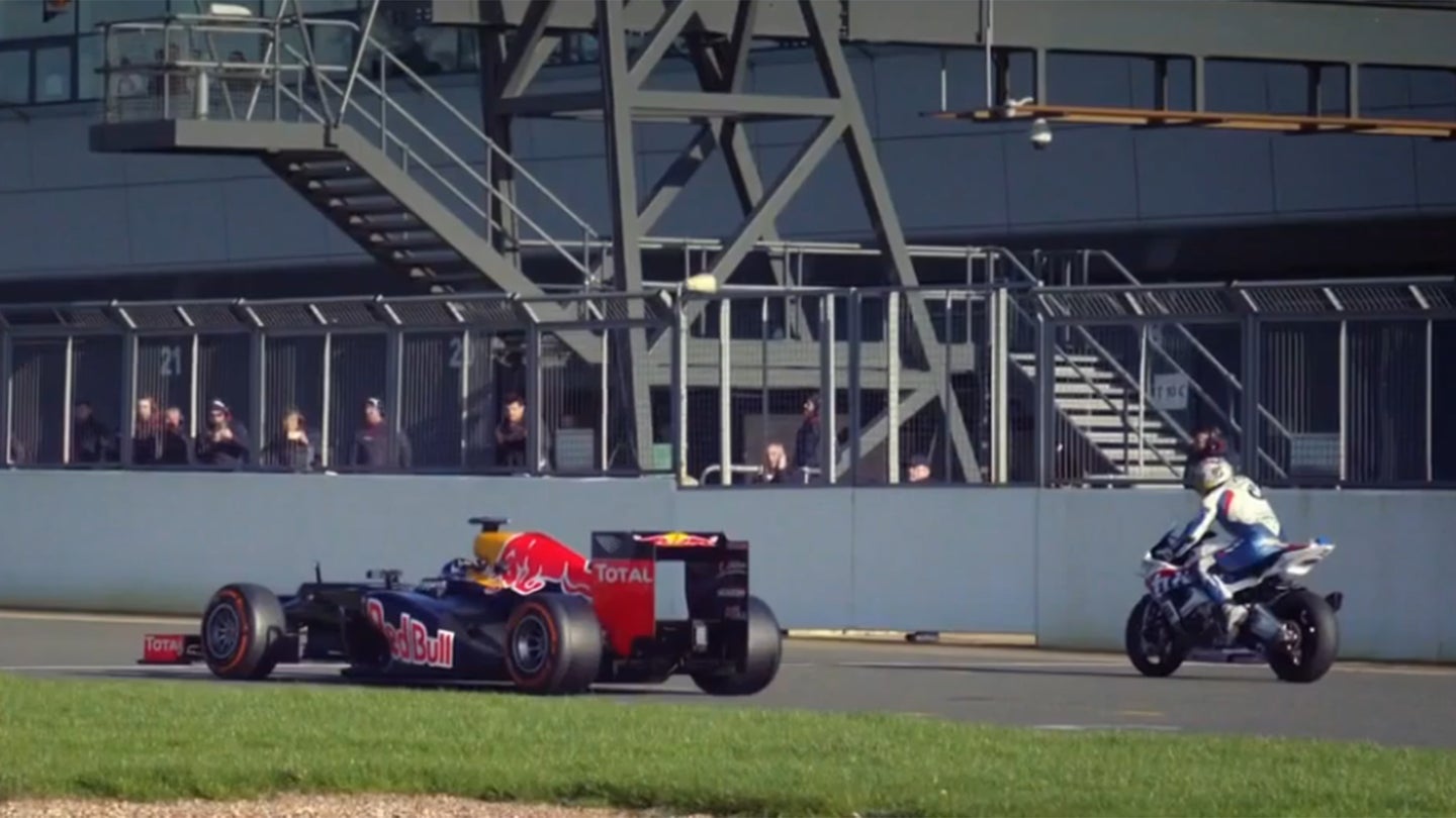 Watch A Red Bull F1 Car Race A Superbike At Silverstone