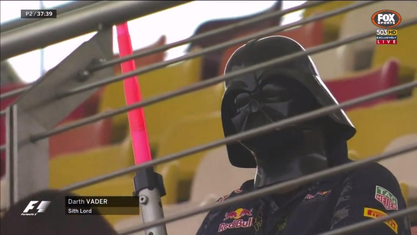 Darth Vader Spotted Attending Chinese Grand Prix
