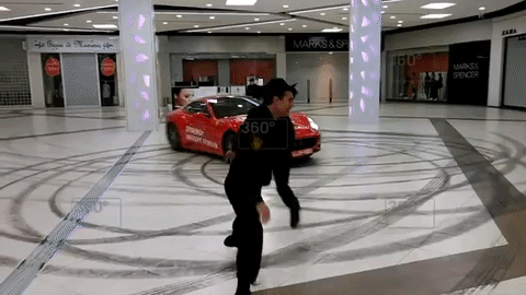 Russian Ex-Mayor Drives Ferrari into Mall, Does Donuts Around Security Guards