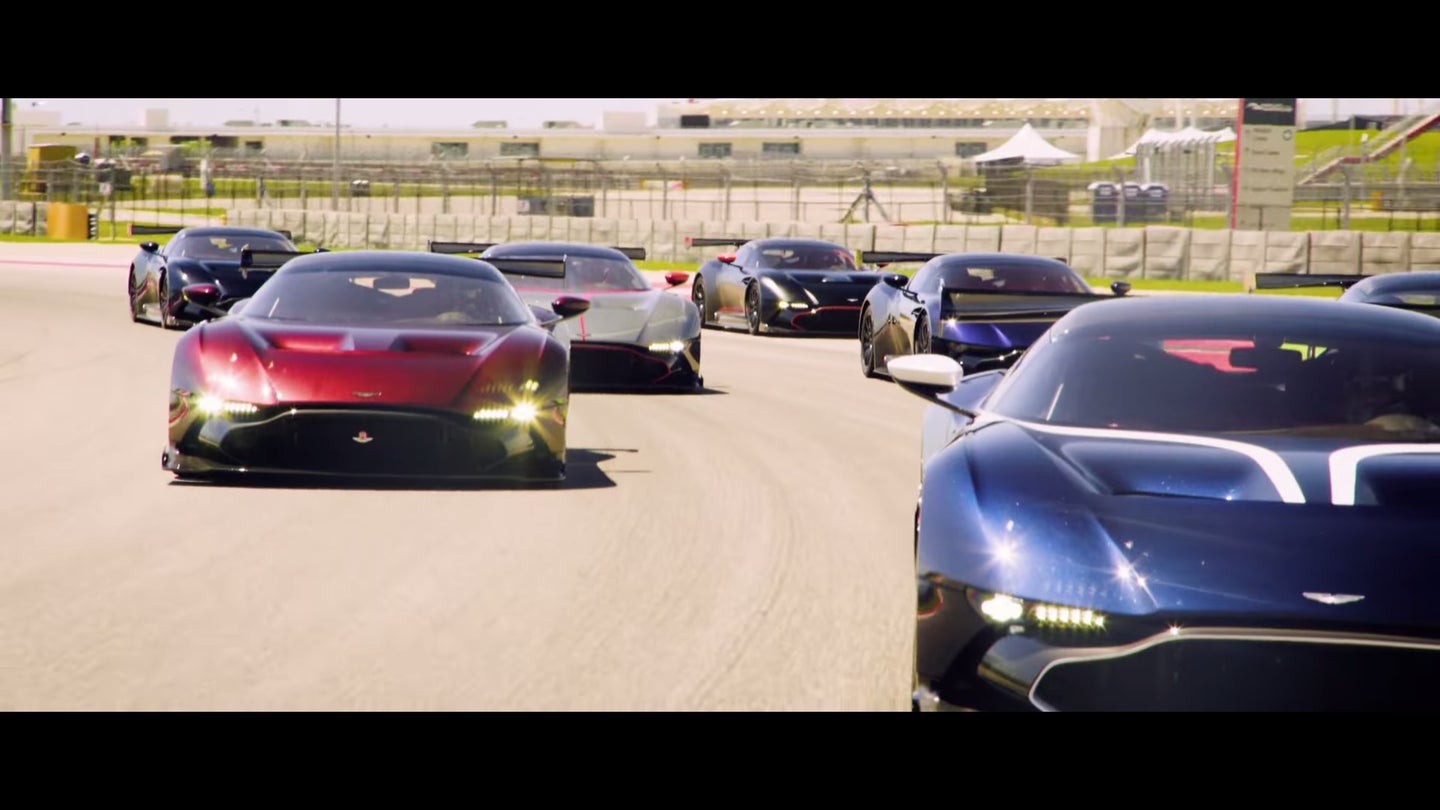 Watch 7 Aston Martin Vulcans Take Over Circuit of the Americas