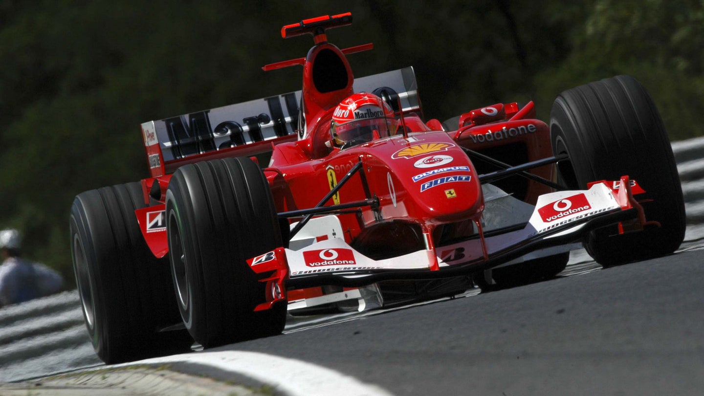 Watch This Ferrari F2004 V10 F1 Car Fly Around Monza