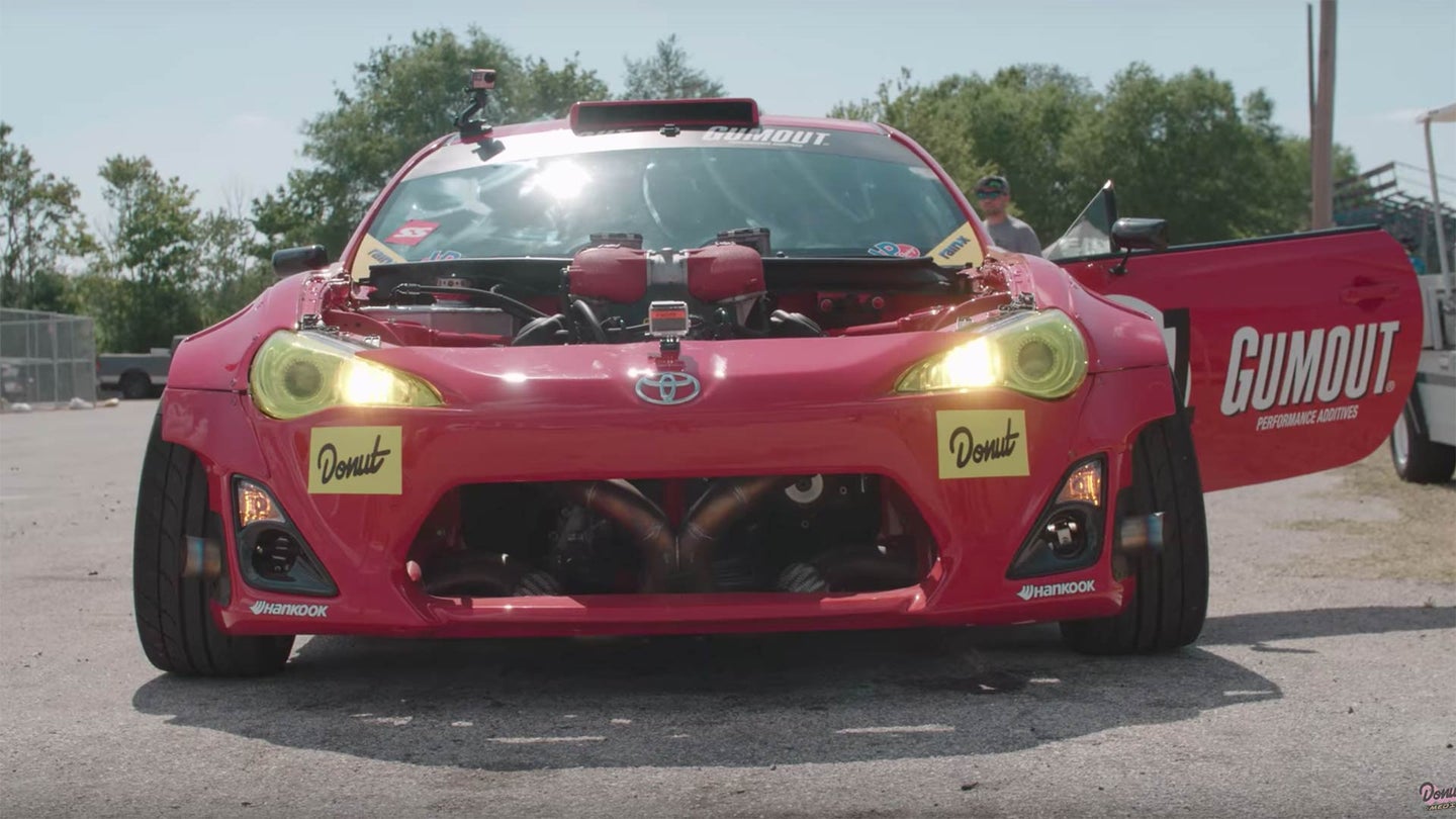 Watch Ryan Tuerck Drift His Ferrari-Powered Toyota 86 Around Formula Drift Orlando