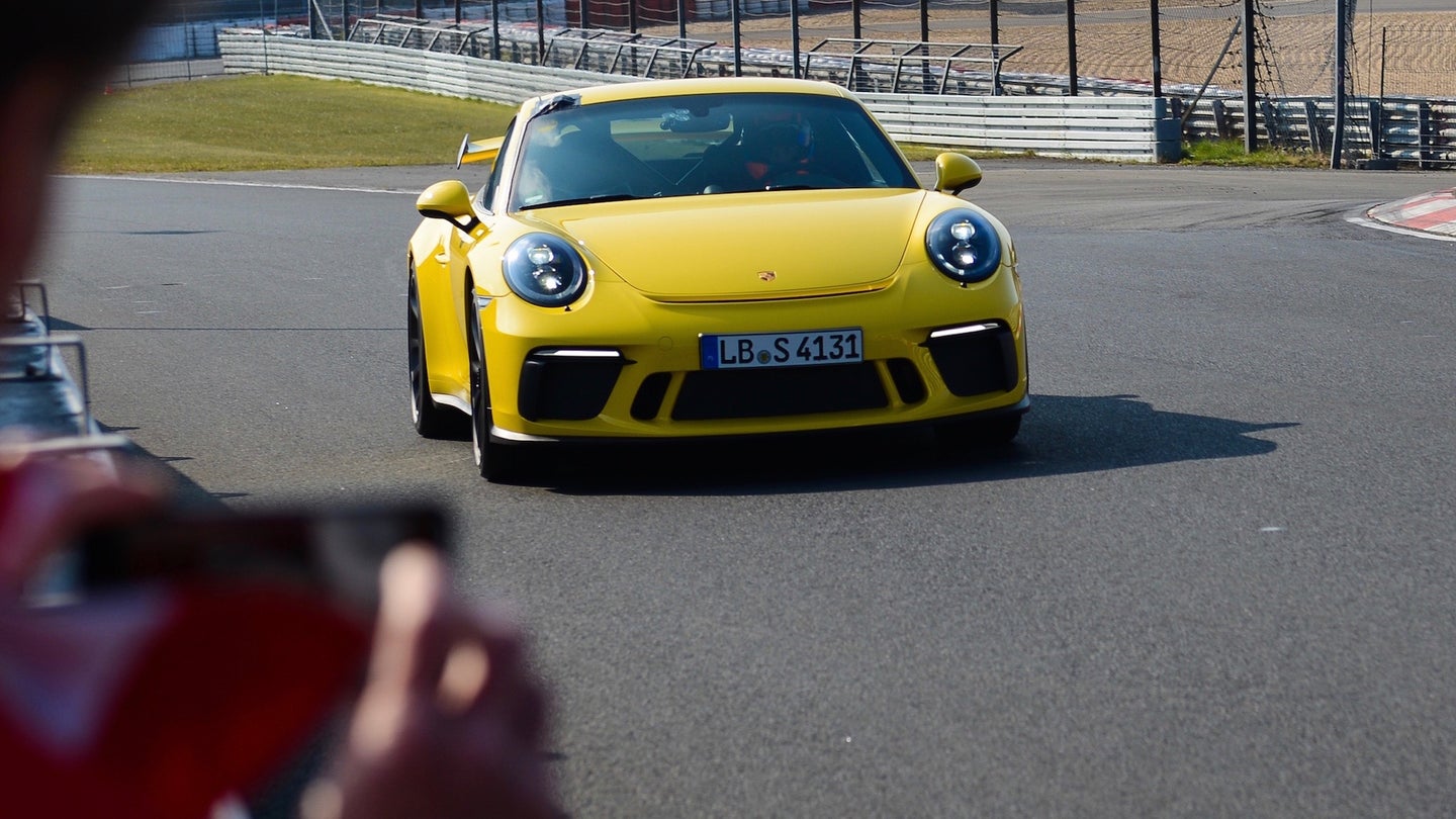 Watch the 2018 Porsche 911 GT3 Lap the Nurburgring 12 Seconds Faster Than Its Predecessor
