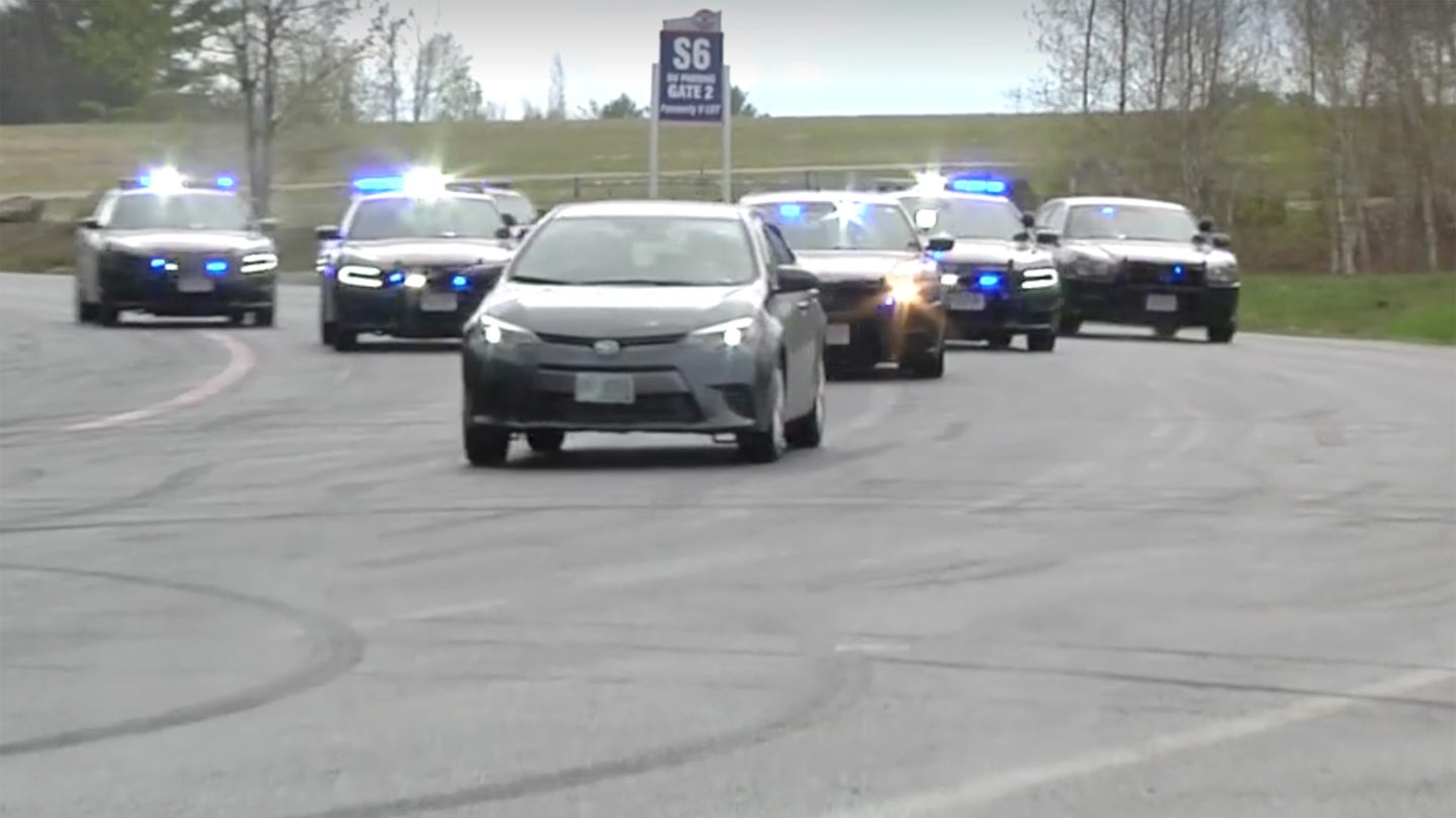 Watch New Hampshire State Troopers Break Up Pursuit Practice With Some NASCAR-Style Fun