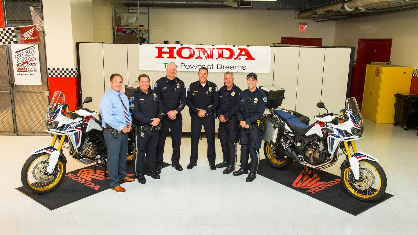Honda Donates Two Africa Twin Motorcycles to Redondo Beach Police Department