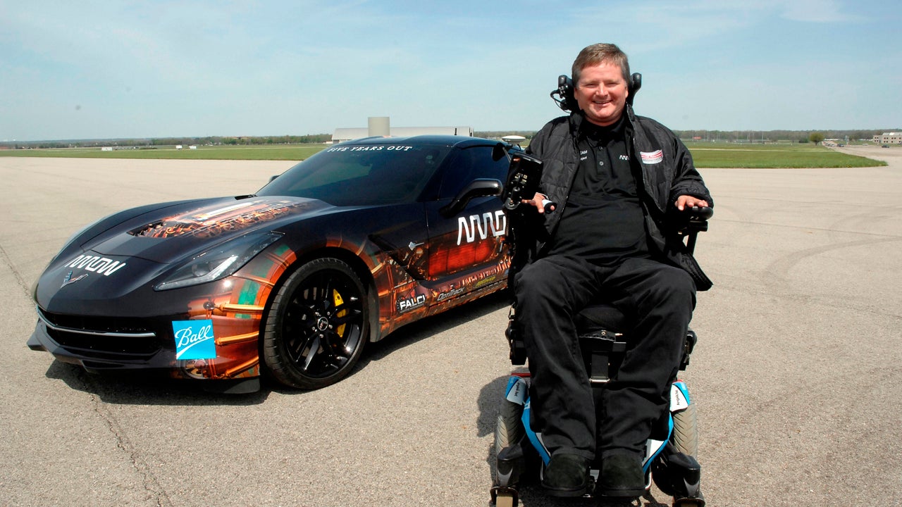 Quadriplegic Races Mario Andretti in Semi-Autonomous Corvette at Indy