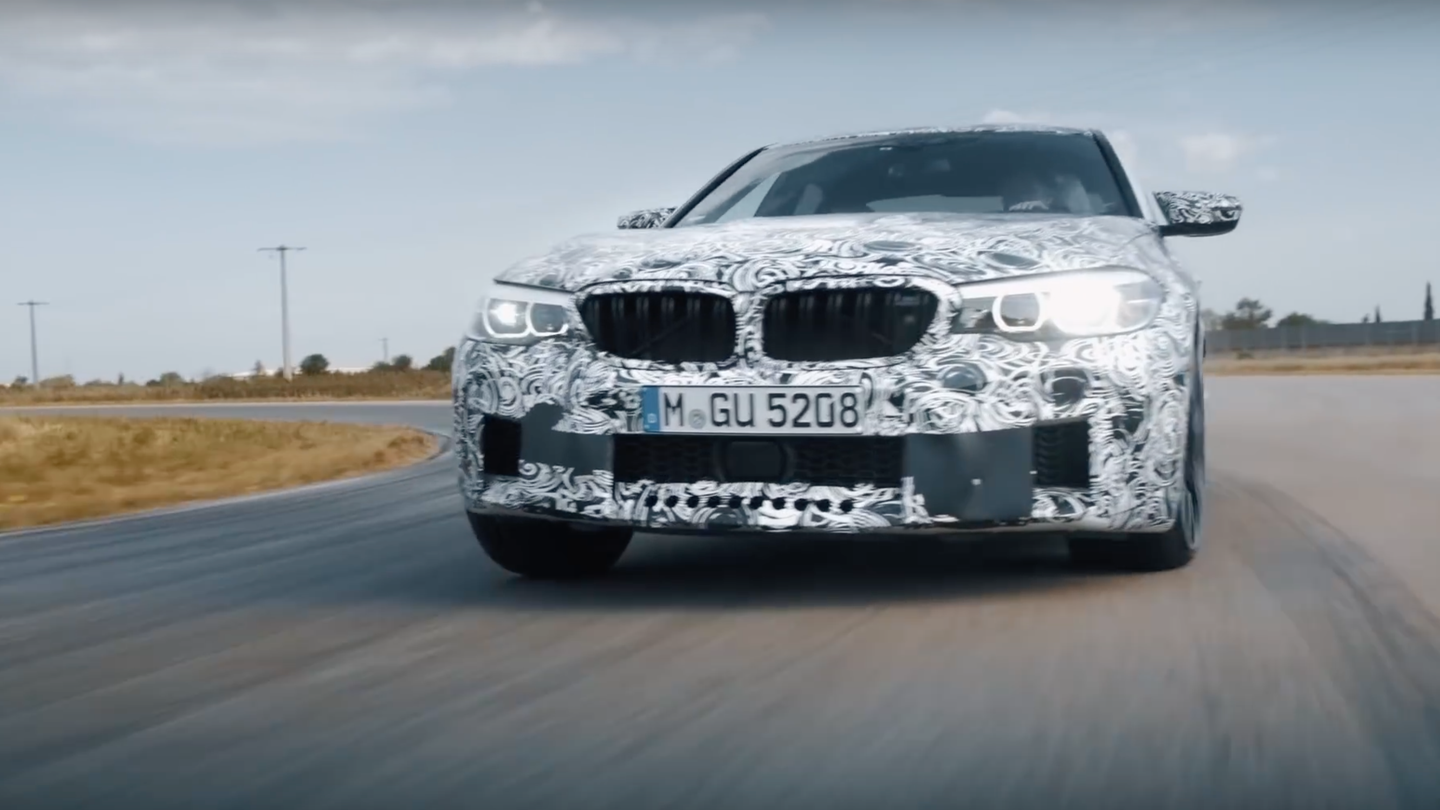 Watch The Upcoming All-Wheel-Drive 2018 BMW M5 Go Drifting