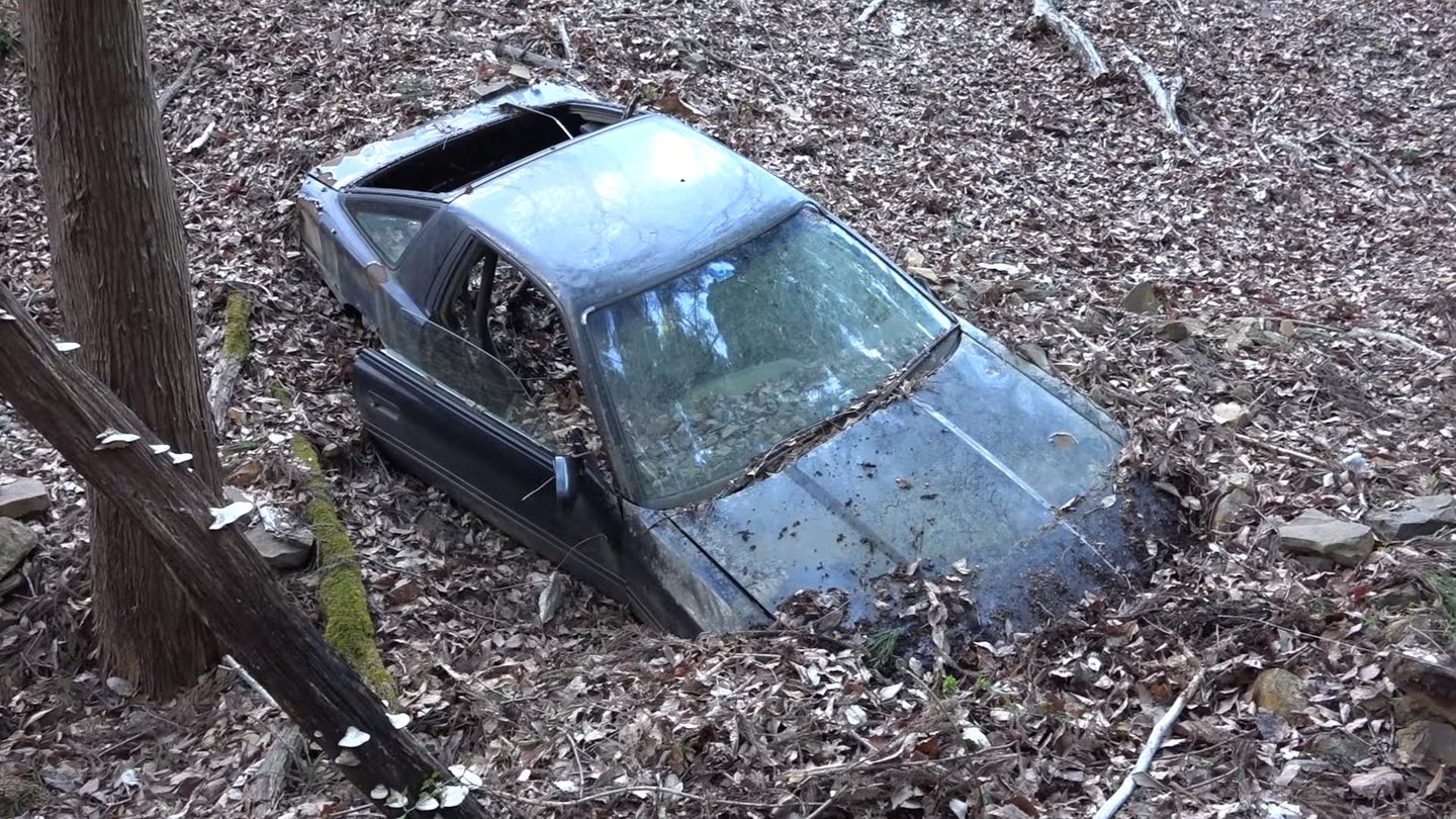 Man Finds Legendary Crashed Toyota Supra On A Mountain In Japan