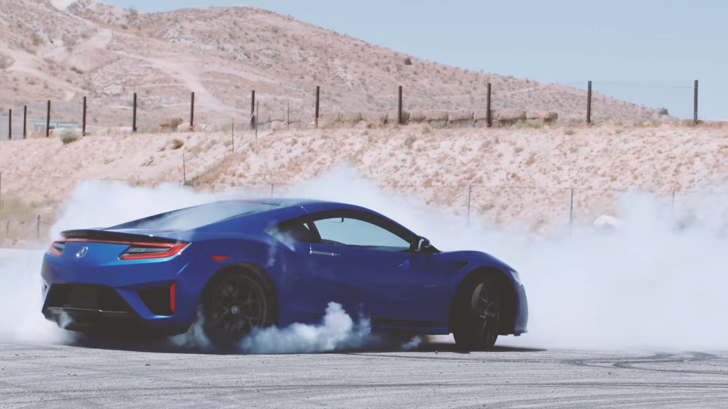 Watch the Acura NSX Ruin a Perfectly Good Set of Tires