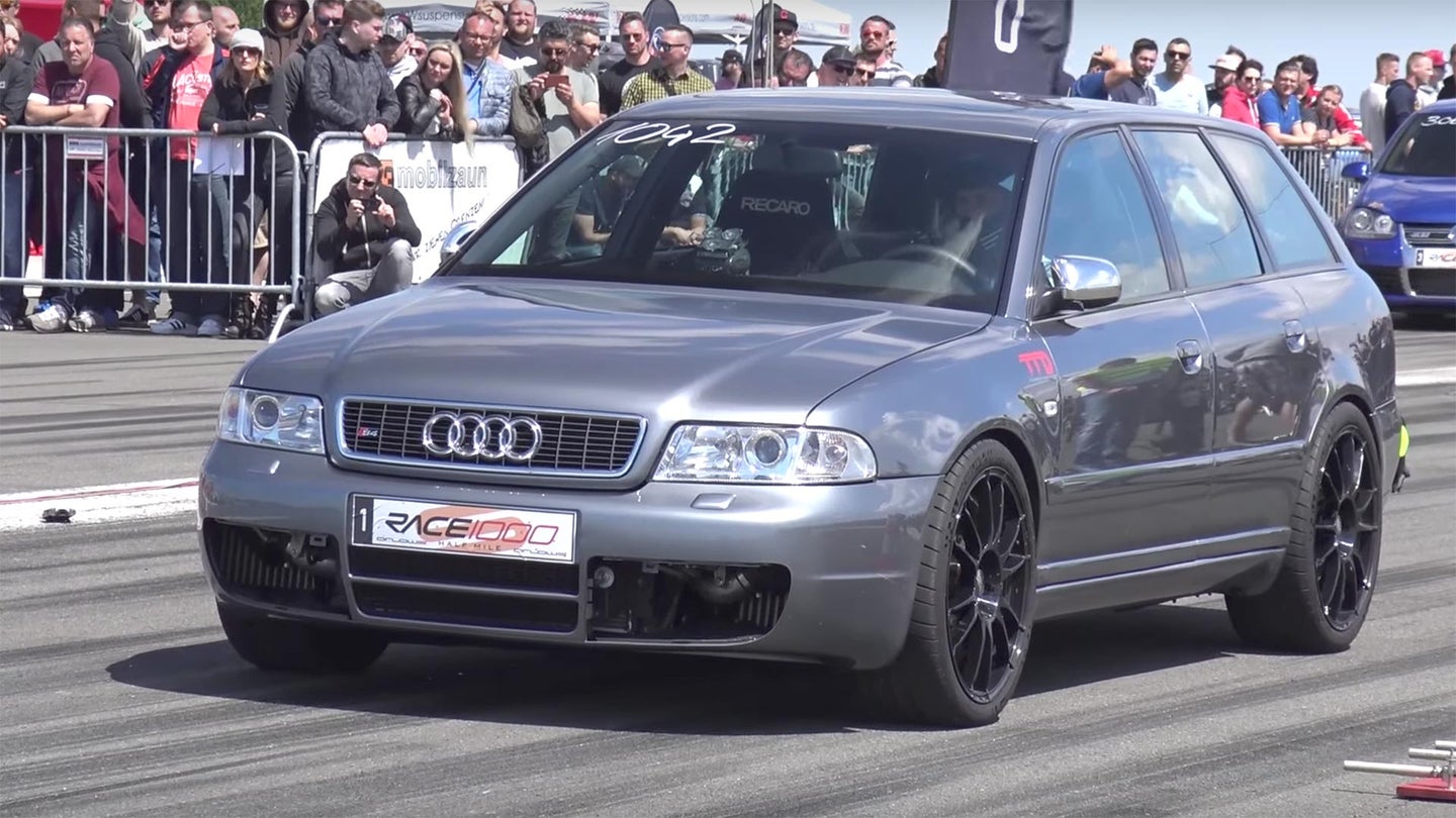 Watch This 1,200-Horsepower Audi S4 Avant Rip Down a Runway